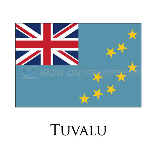 Tuvalu flag Iron-on Stickers (Heat Transfers)NO.2007